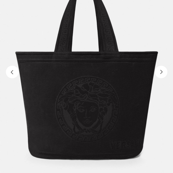 Authentic Versace Medusa Terry Cloth Tote Bag - Picture 1 of 7